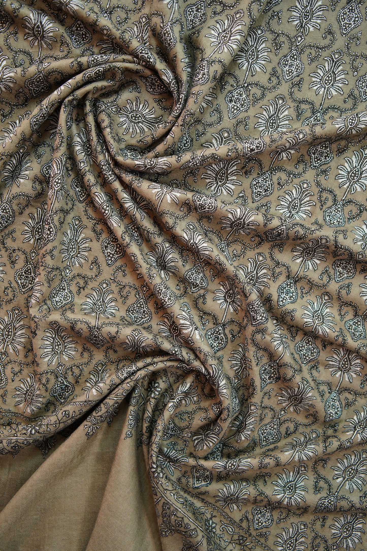 natural GI embroidery pashmina shawl 9946