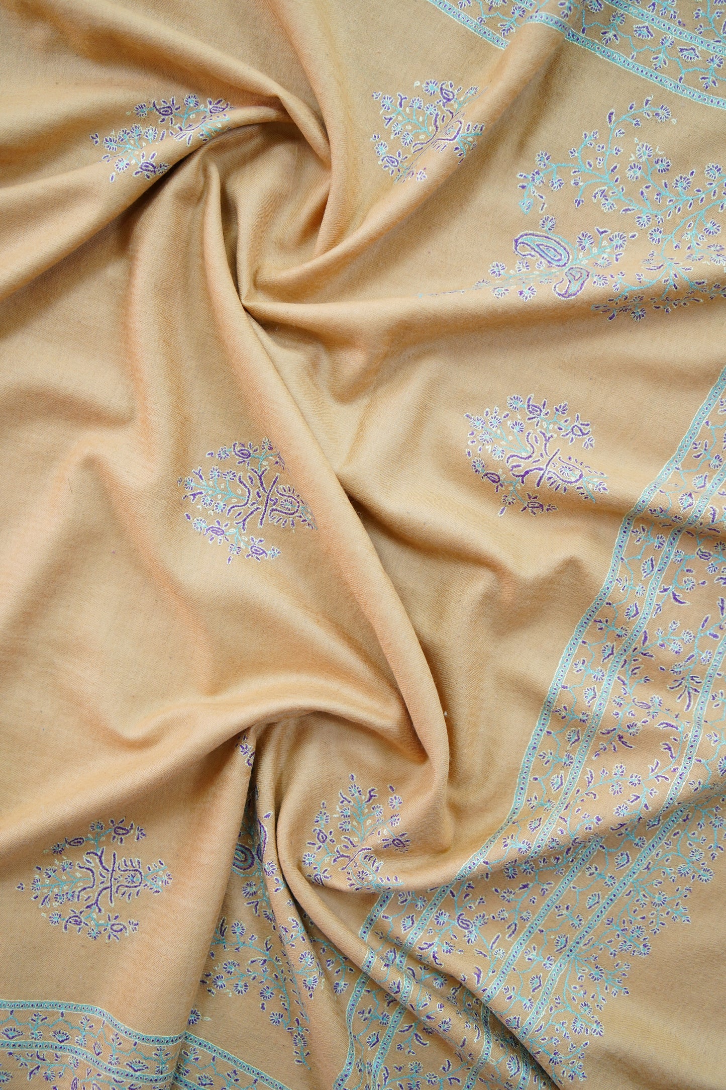 buttercup GI butis embroidery pashmina shawl 9960