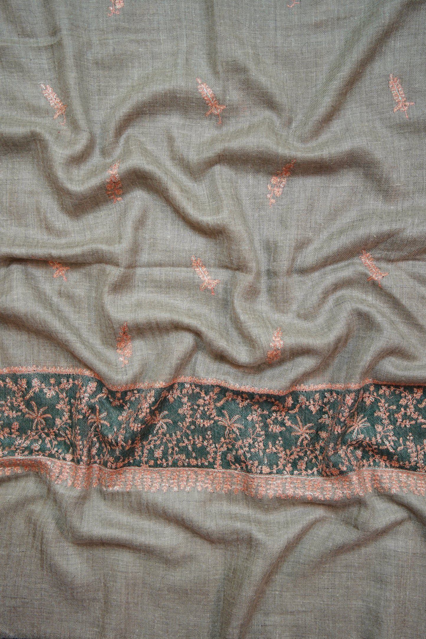 natural GI butis embroidery pashmina stole 9966