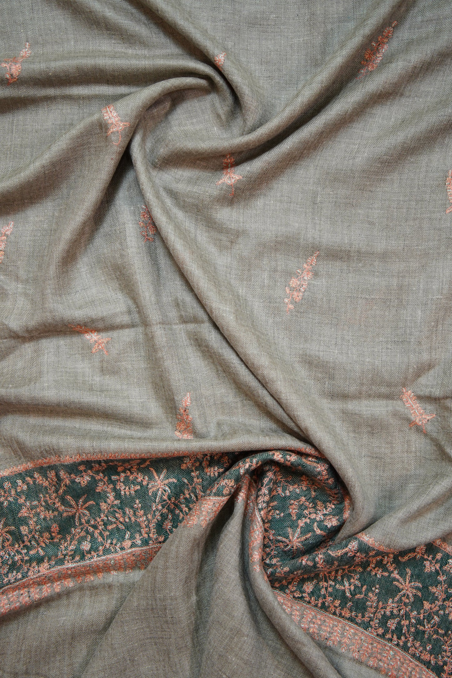 natural GI butis embroidery pashmina stole 9966