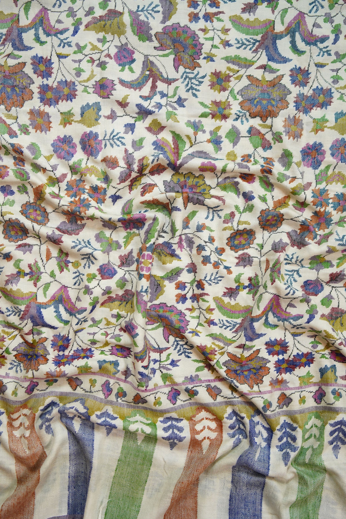 white GI kani jamma pashmina shawl 9979
