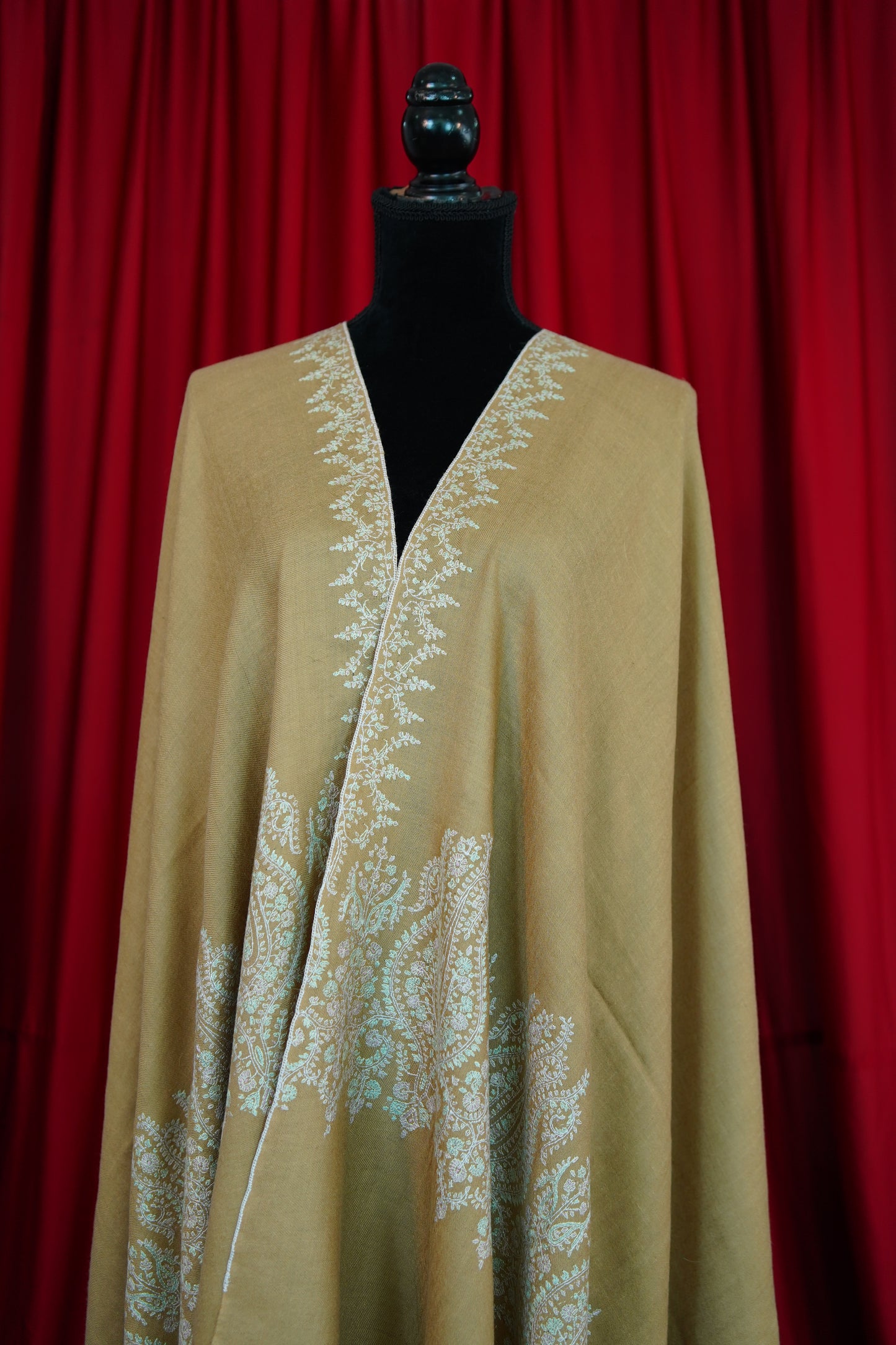 trombone GI embroidery pashmina shawl 9983