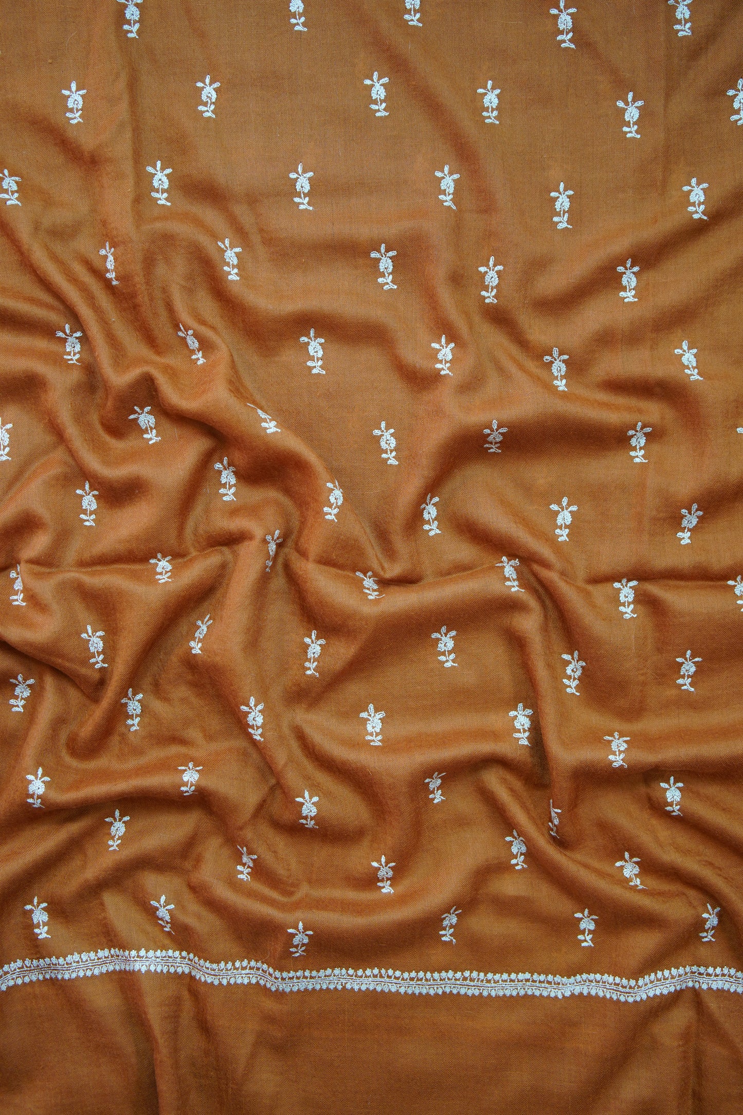 papaya GI butis embroidery pashmina shawl 9984