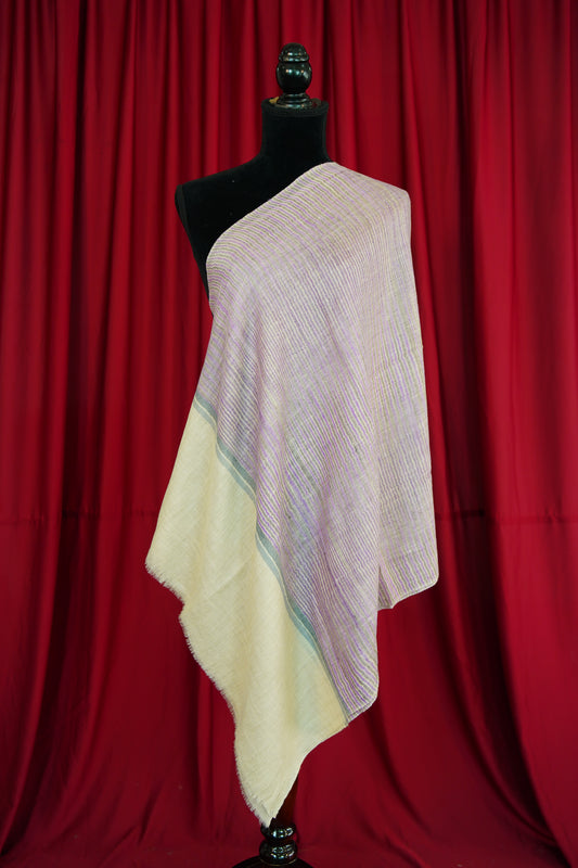 multi-coloured striped pashmina stole 9987