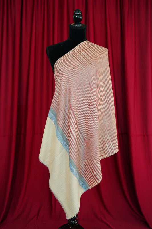multi-coloured striped pashmina stole 9988
