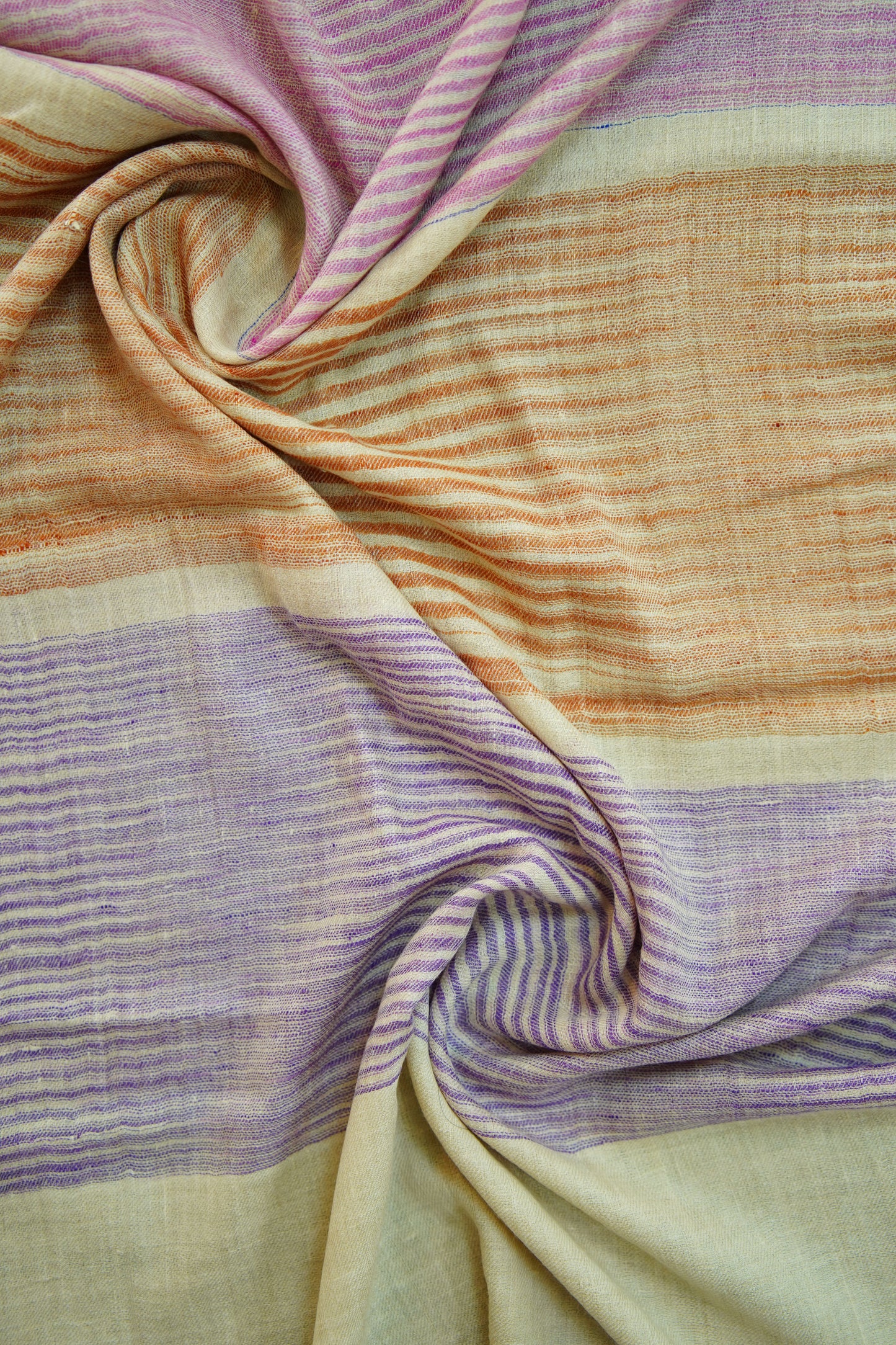 multi-coloured striped pashmina stole 9989