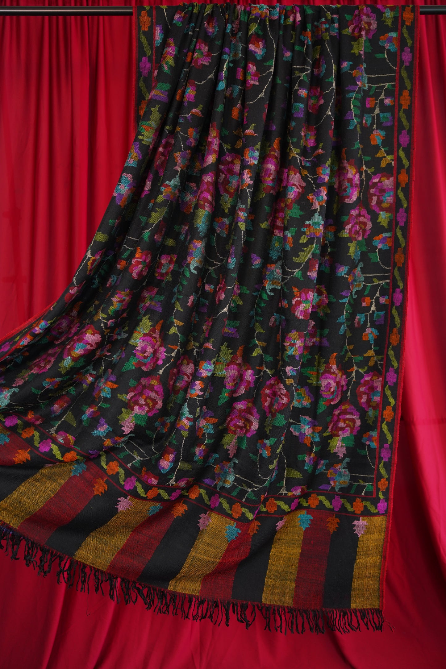 black XL GI kani pashmina shawl 9990