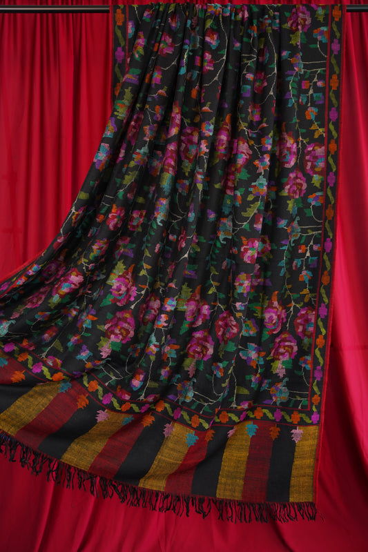black XL GI kani pashmina shawl 9990
