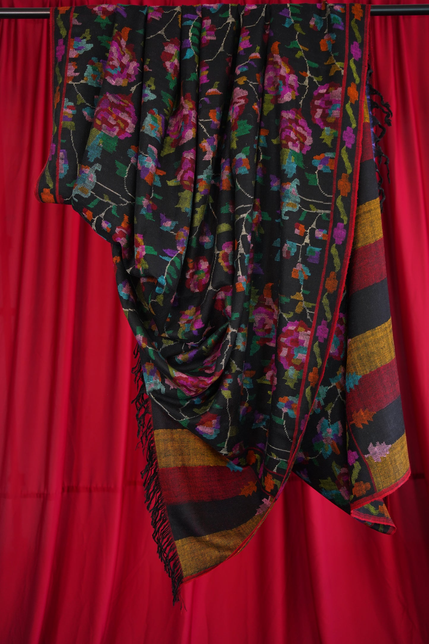 black XL GI kani pashmina shawl 9990