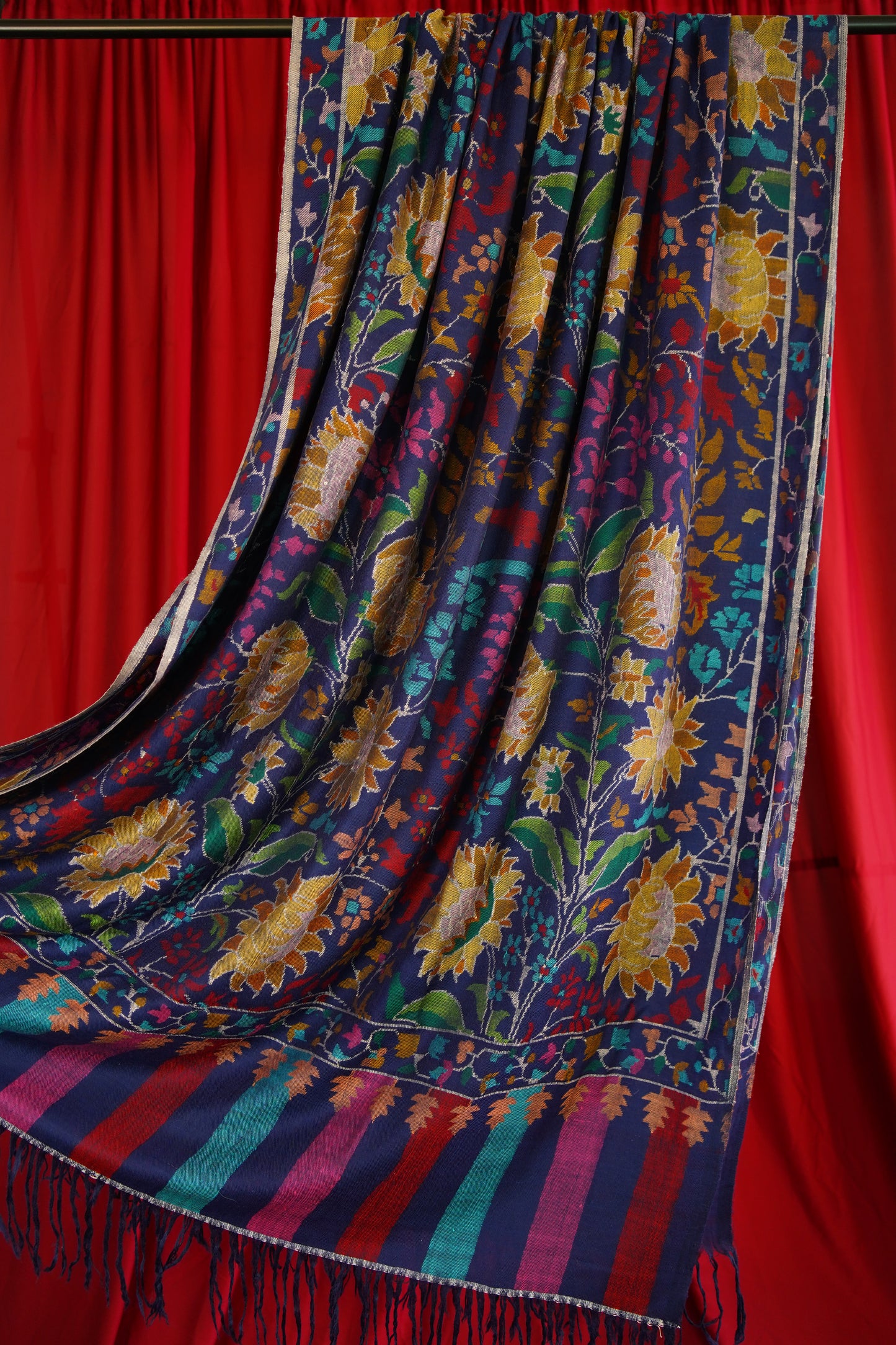 blue XL GI kani pashmina shawl 9992