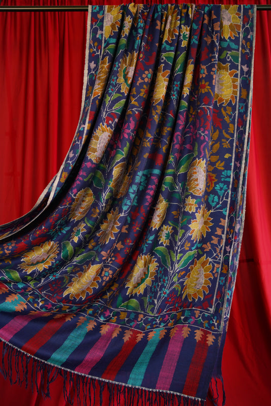 blue XL GI kani pashmina shawl 9992