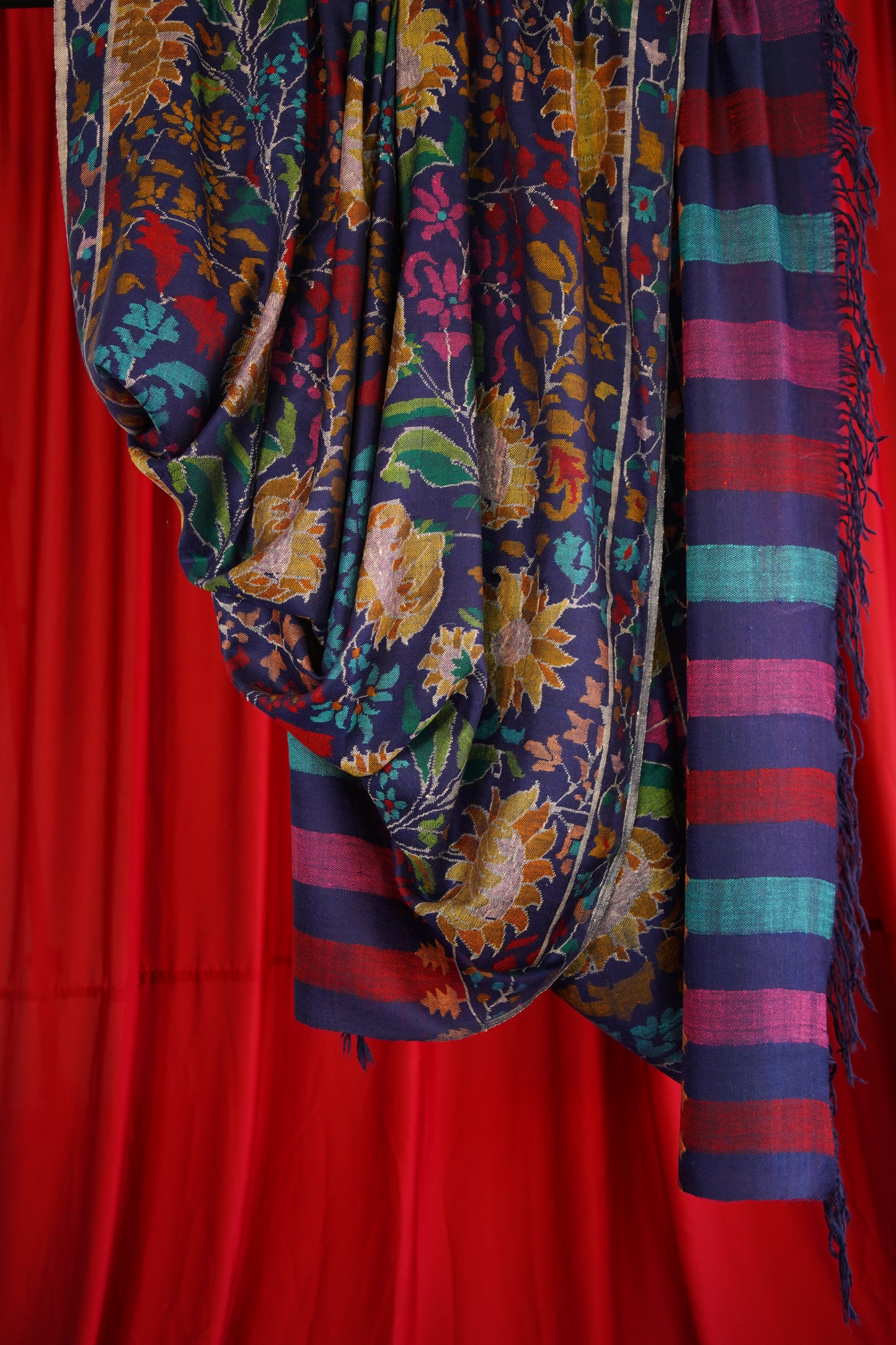 blue XL GI kani pashmina shawl 9992