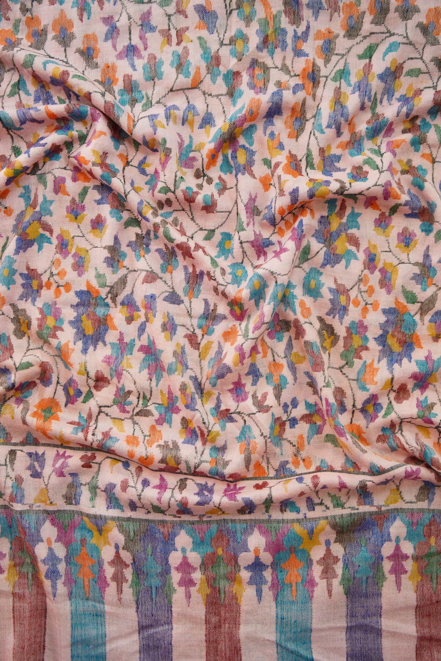 pink GI light weight kani jamma pashmina shawl 9996