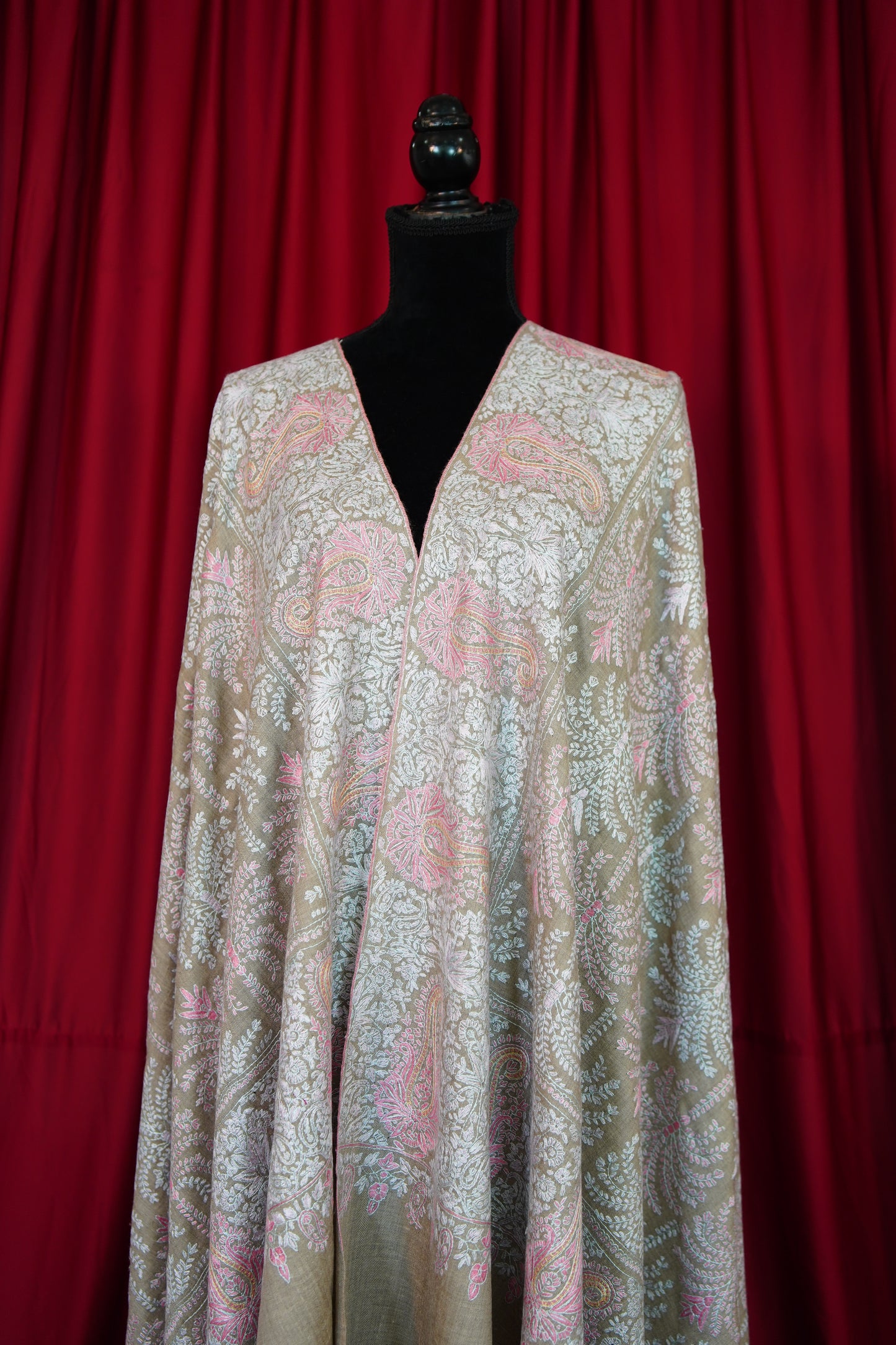 natural GI butis jamma embroidery pashmina shawl 9999