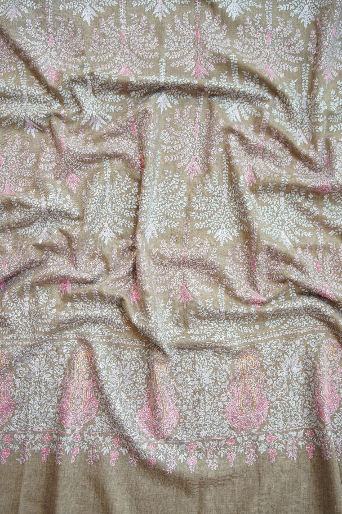 natural GI butis jamma embroidery pashmina shawl 9999