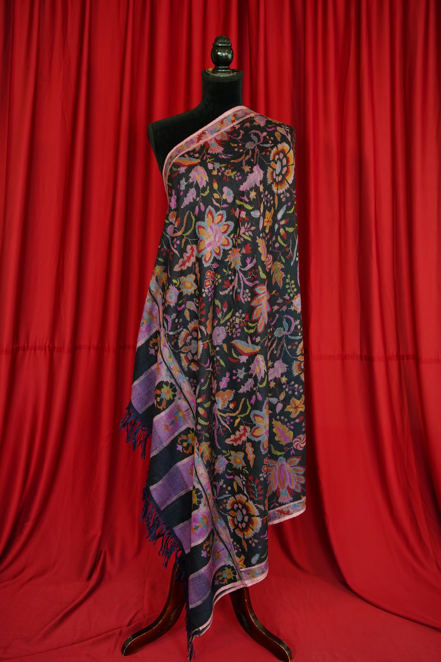 smokey black GI kani jamma pashmina shawl 0177