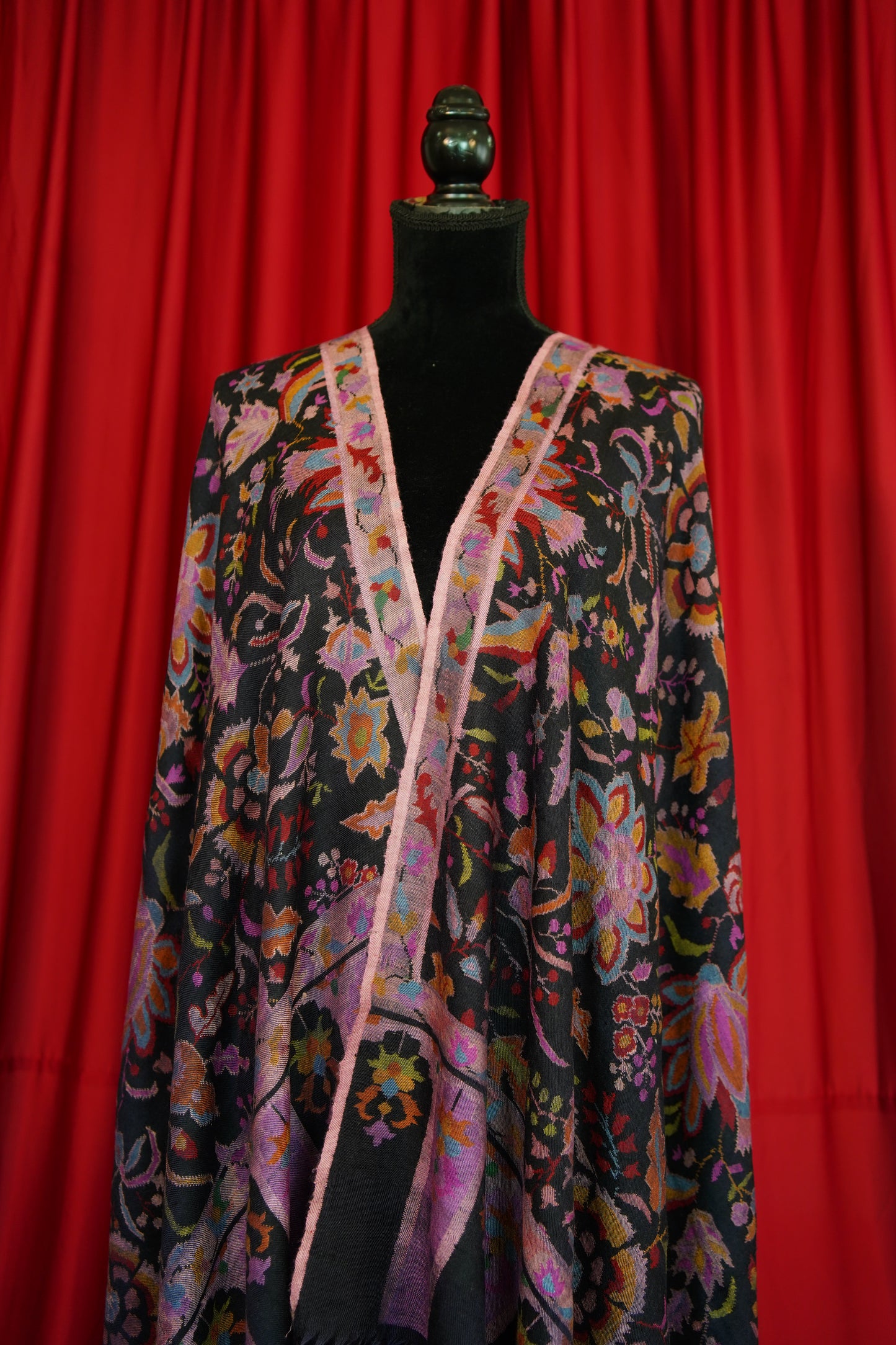 smokey black GI kani jamma pashmina shawl 0177