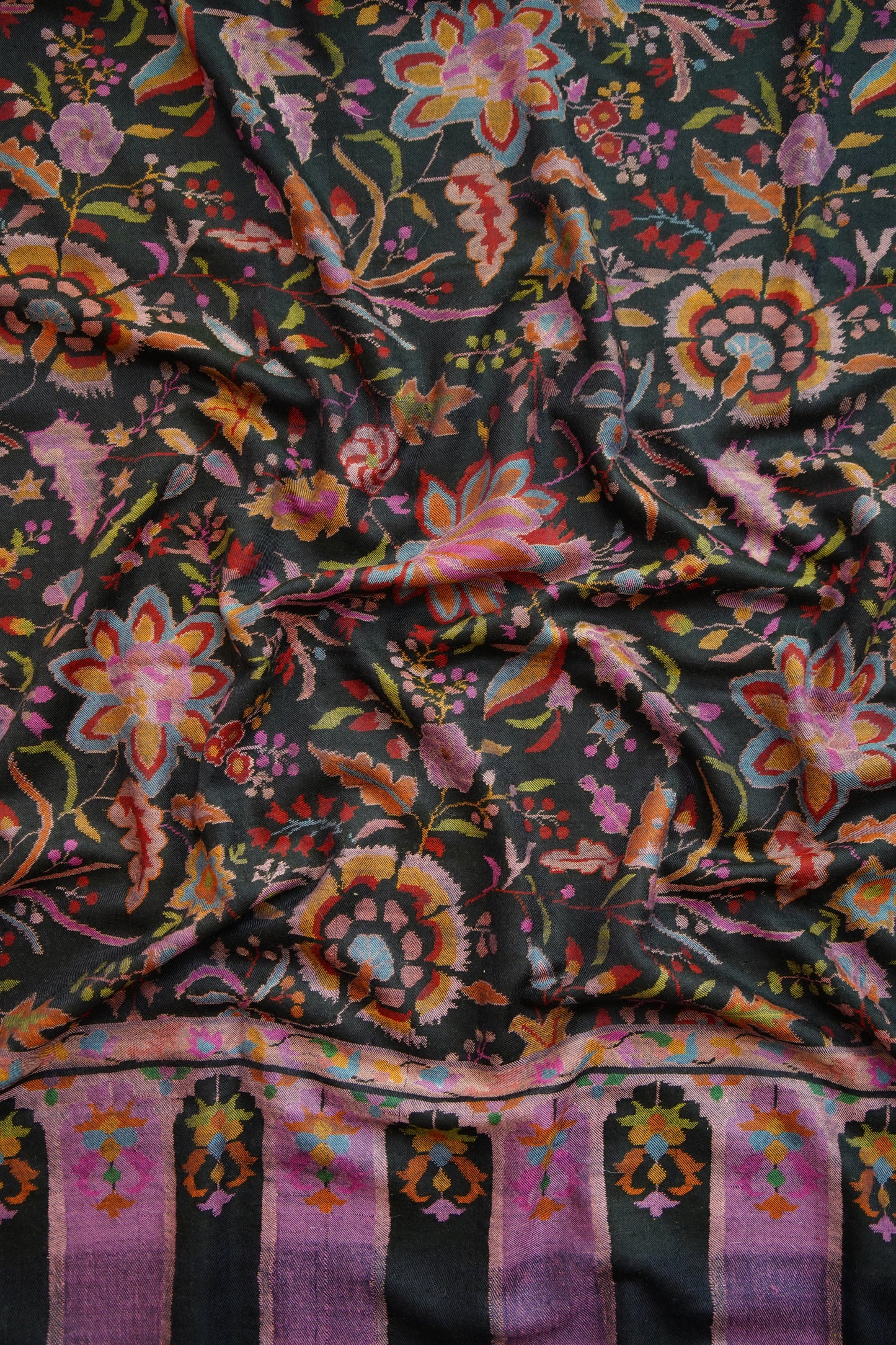 smokey black GI kani jamma pashmina shawl 0177