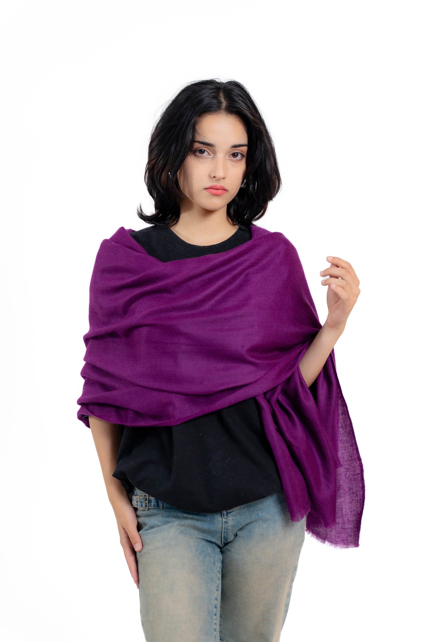solid Pashmina Stole PSS028