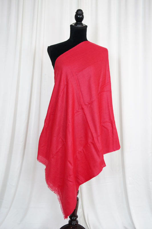 solid red pashmina stole S206