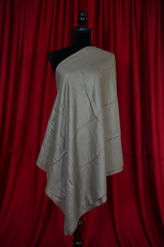 natural solid pashmina stole