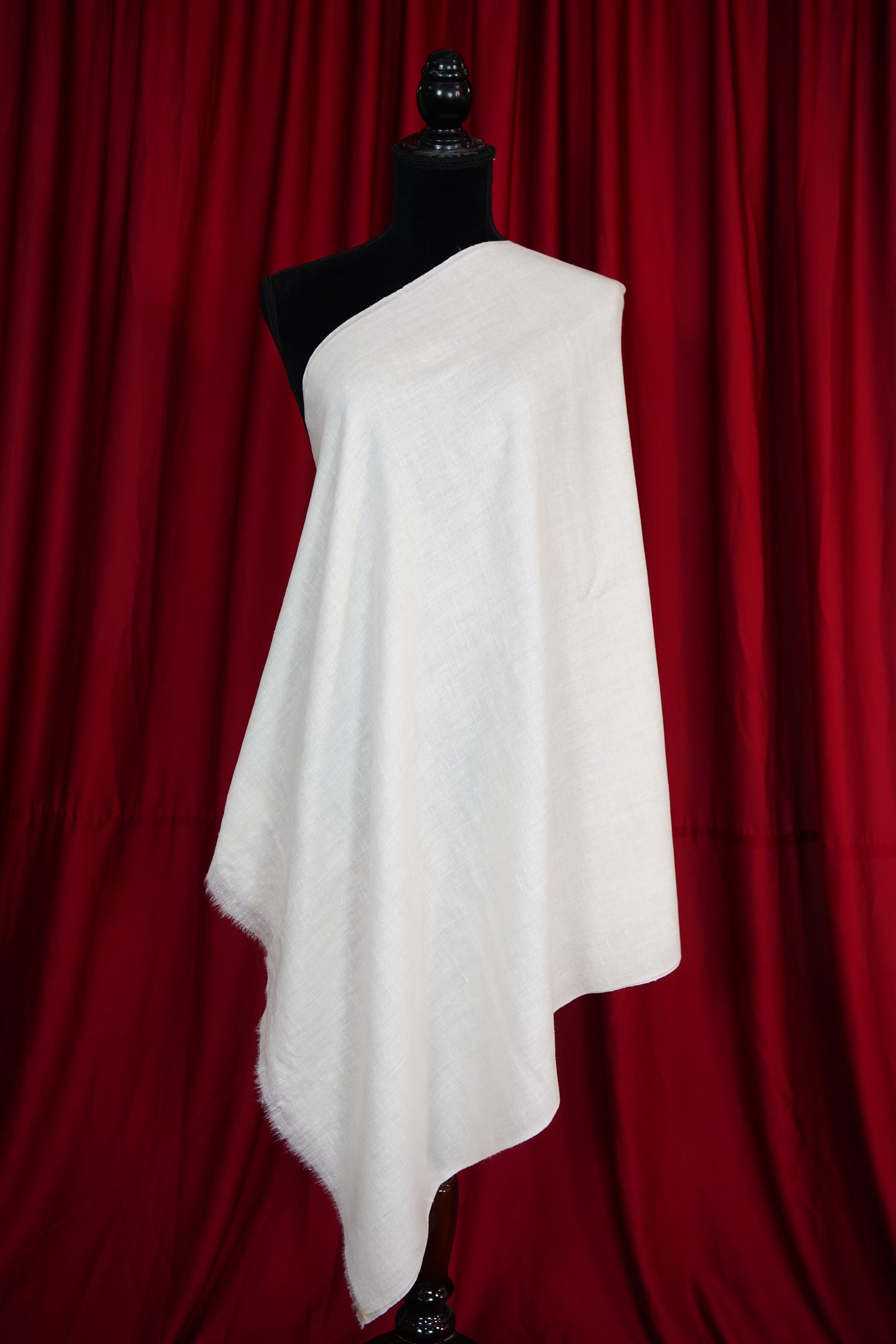 Off white Natural solid pashmina stole