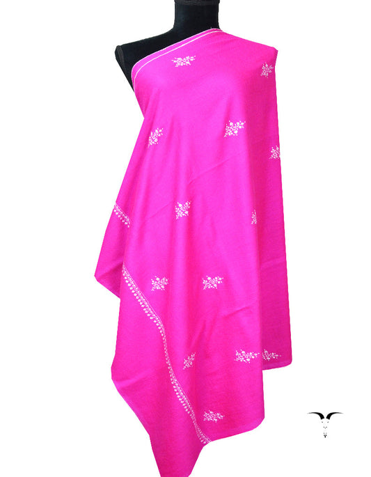 Dark Pink Embroidery Pashmina Shawl 7360