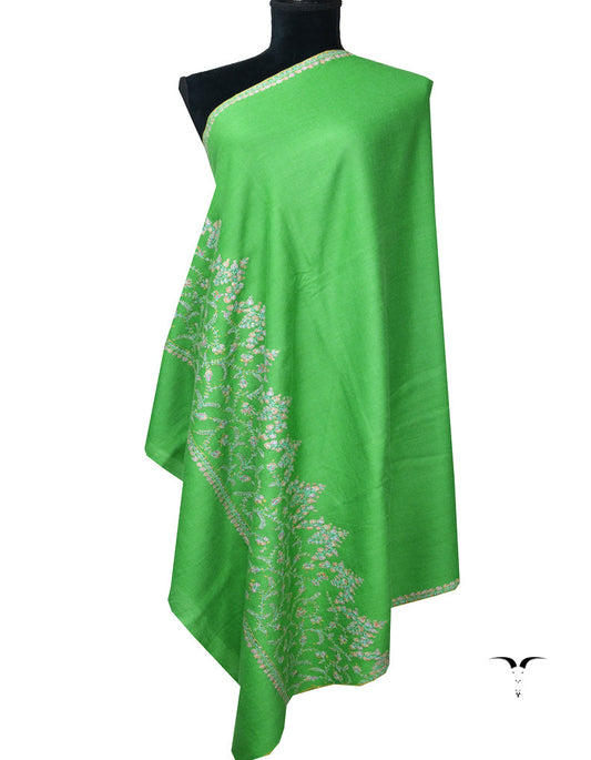 Green Embroidery Pashmina Shawl 7364