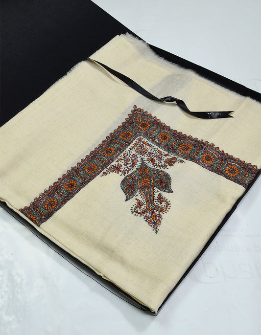 Mussar Rumaal Small Naqsha White RS00022