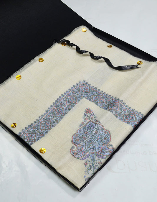 Mussar Rumaal Small Naqsha White RS00103