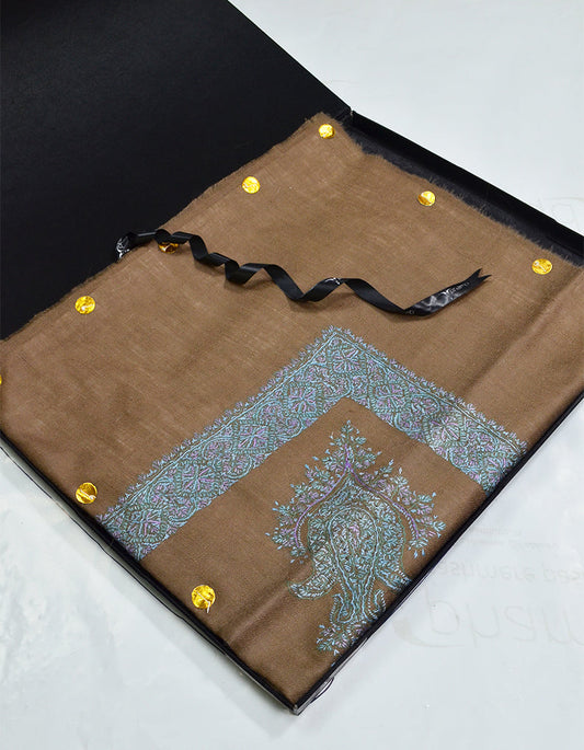 Mussar Rumaal Small Naqsha Brown RS00111