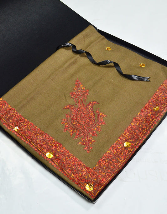 Mussar Rumaal Small Naqsha Brown RS00166