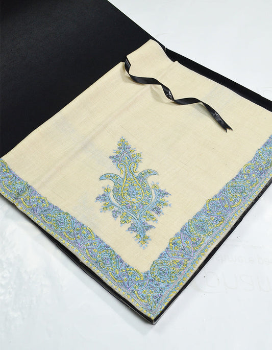 Mussar Rumaal Small Naqsha White RS00171