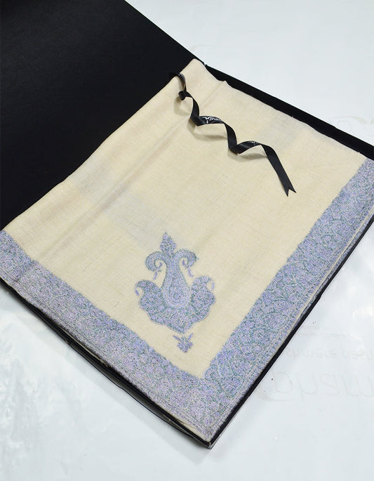 Mussar Rumaal Small Naqsha White RS00177