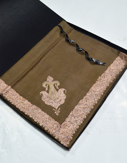 Mussar Rumaal Small Naqsha Brown RS00178