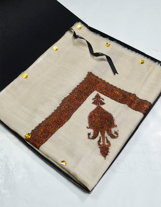 Mussar Rumaal Small Naqsha White RS00180