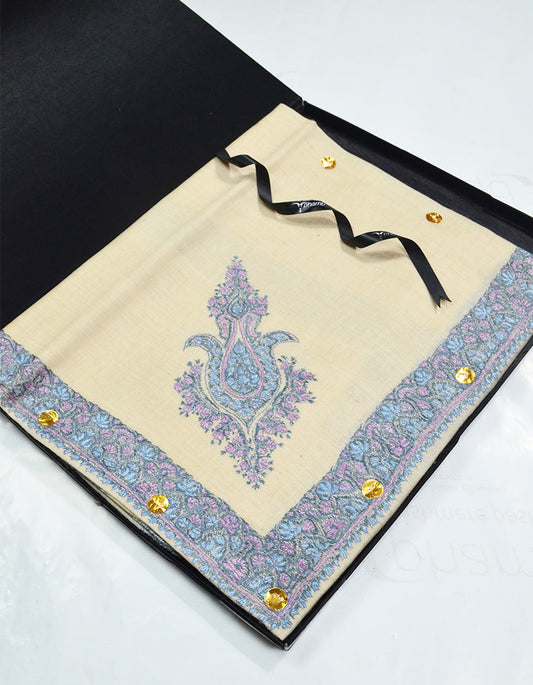 Mussar Rumaal Small Naqsha White RS00188