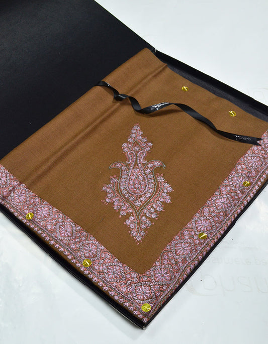 Mussar Rumaal Small Naqsha Brown RS00207