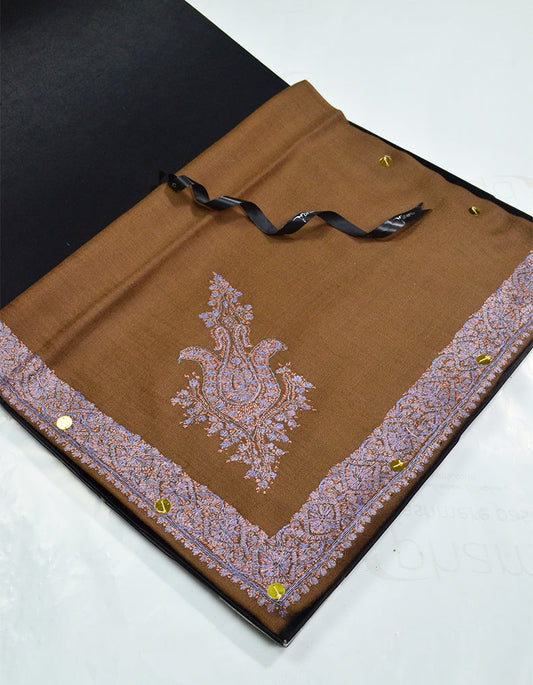 Mussar Rumaal Small Naqsha Brown RS00208