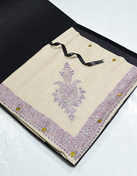 Mussar Rumaal Small Naqsha White RS00211