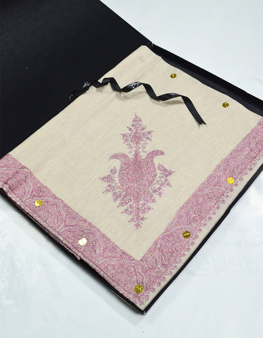 Mussar Rumaal Small Naqsha White RS00216