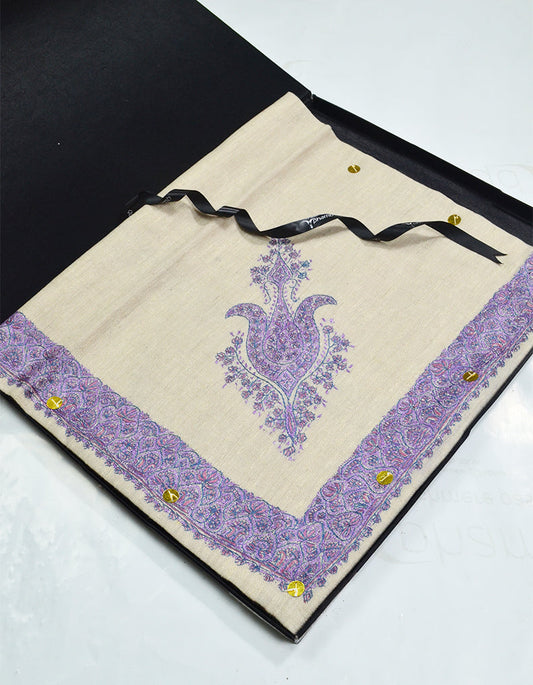 Mussar Rumaal Small Naqsha White RS00223