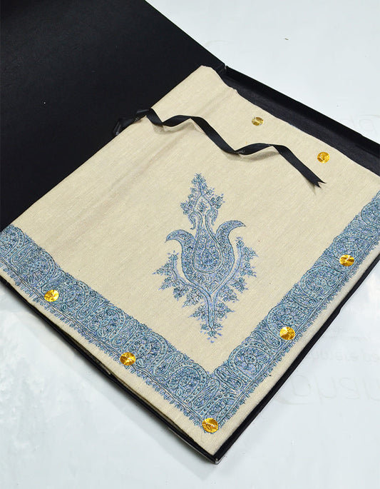 Mussar Rumaal Small Naqsha White RS00227