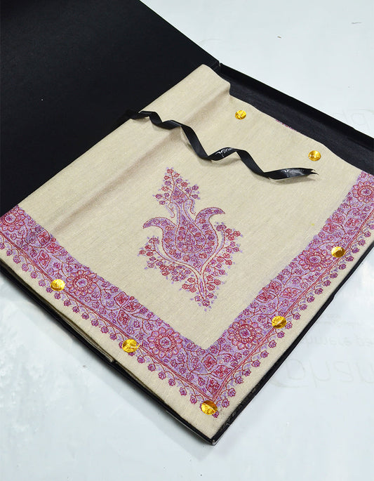 Mussar Rumaal Small Naqsha White RS00229